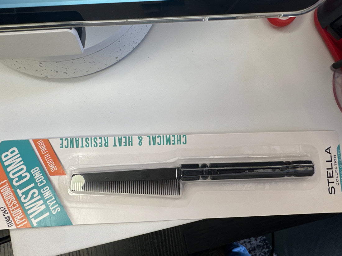 Professional twist combo styling comb Stella collection
