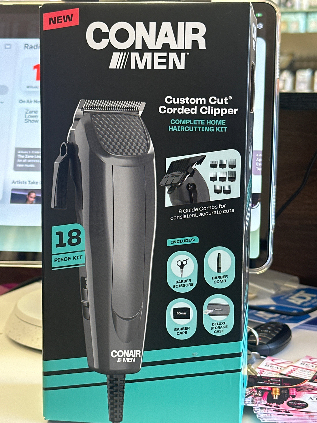 Contain Men Custom Cut Corded Clipper 18 piece kit