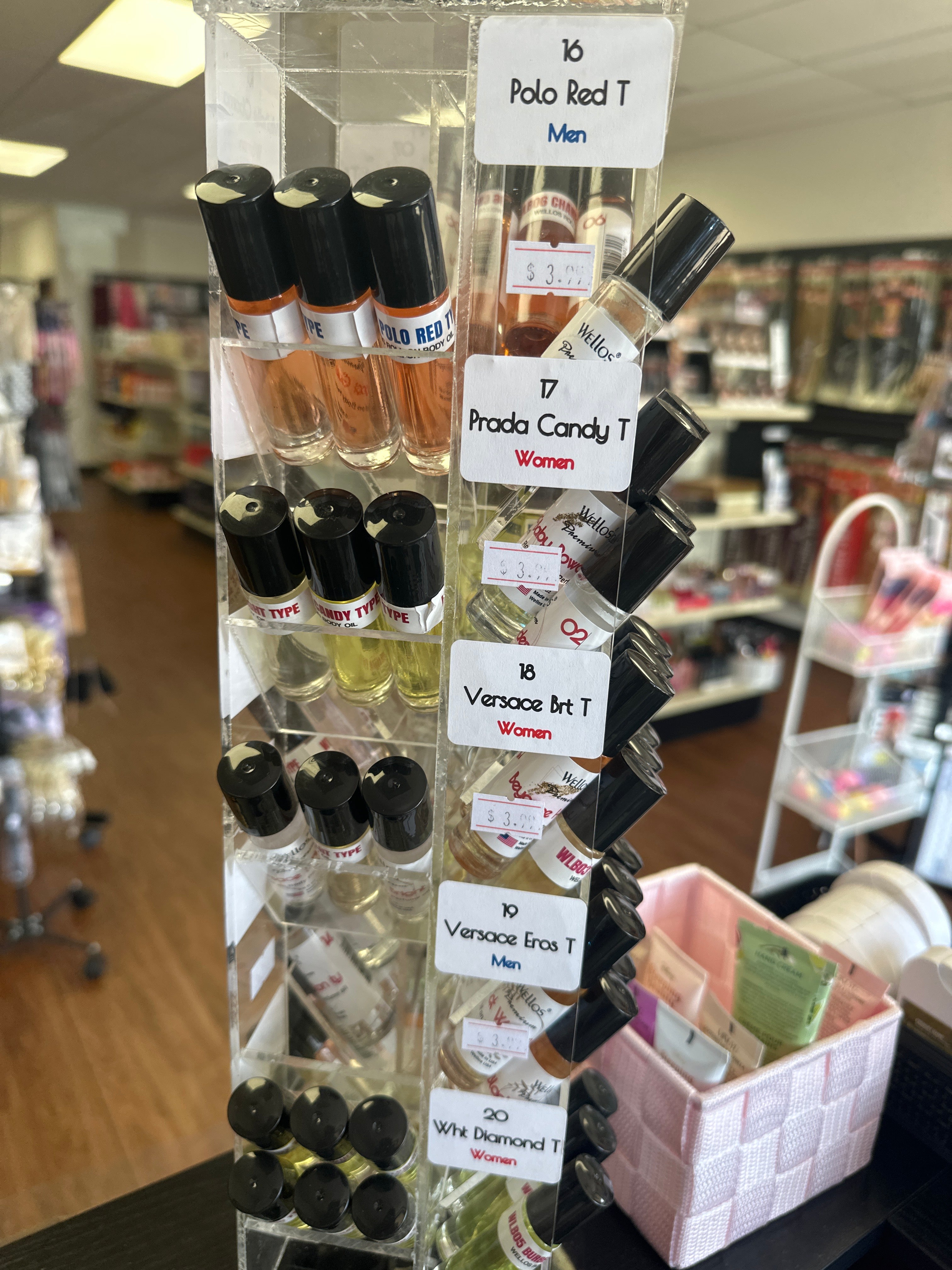 Body Oil Display Variety