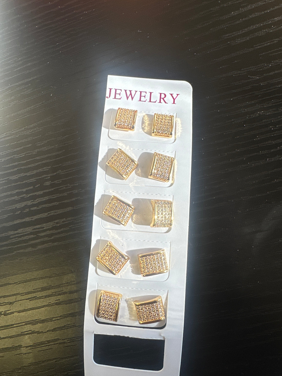 Gold large Stud Earrings Pair (each)
