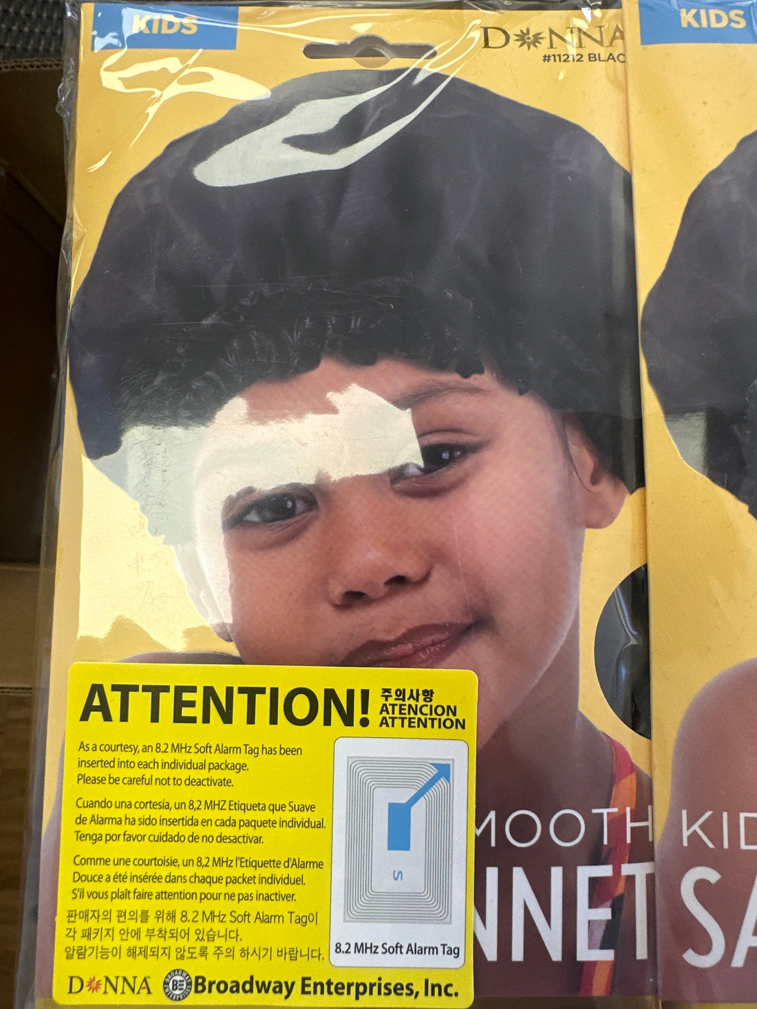 Donna Kids Satin Bonnet Black