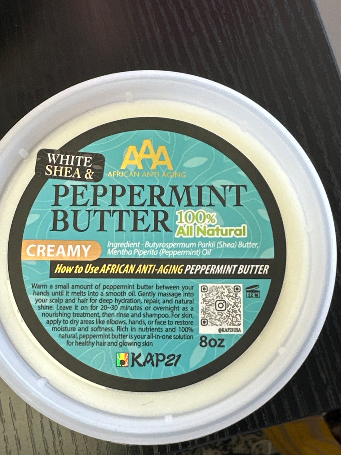 AAA PEPPERMINT, SHEA BUTTER, WHITE CREAMY