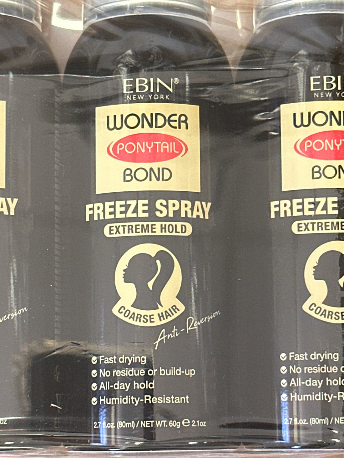 Ebin wonder ponytail Bond freeze spray, extreme hold, 8.7 oz (each)
