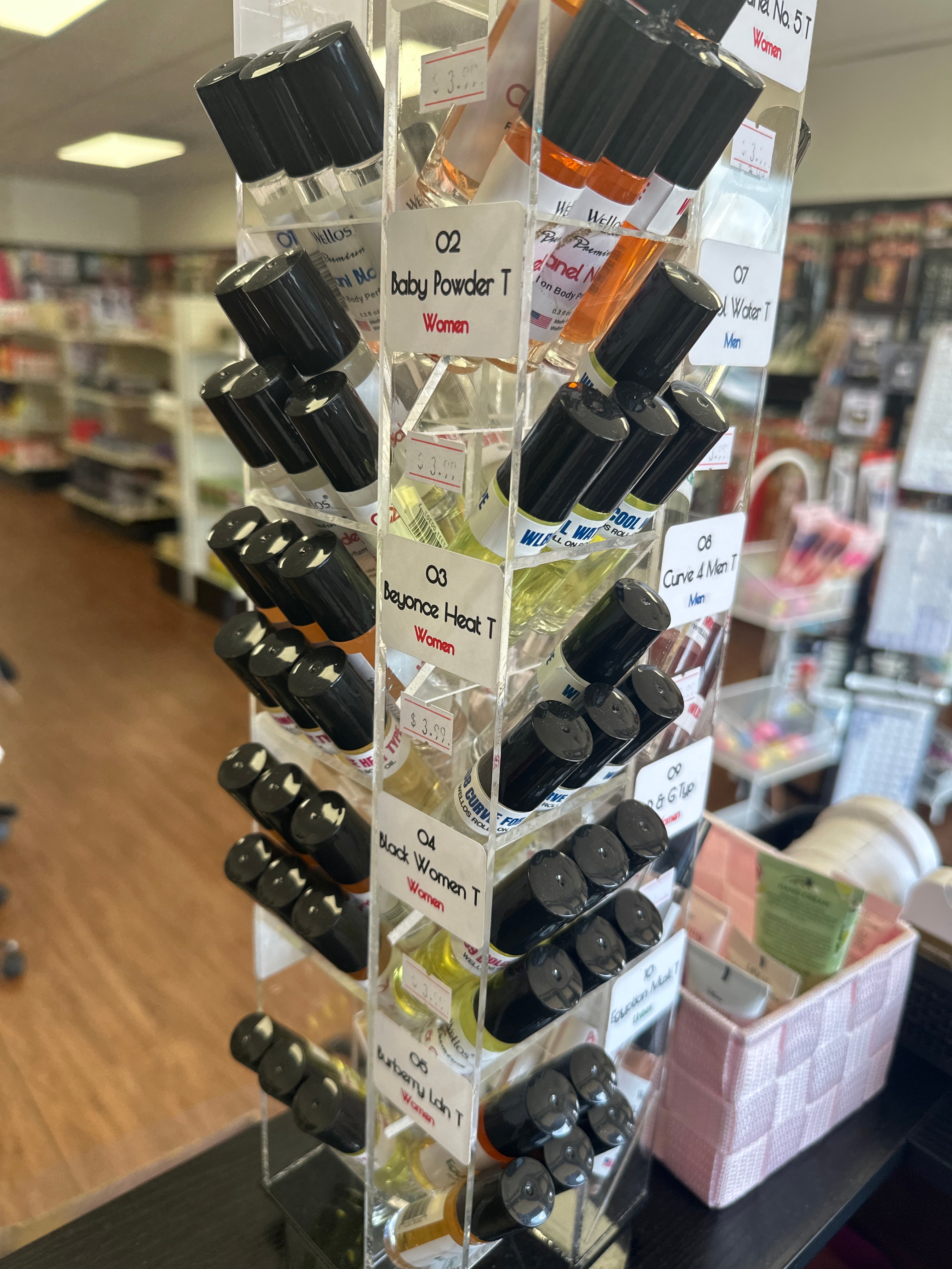 Body Oil Display Variety