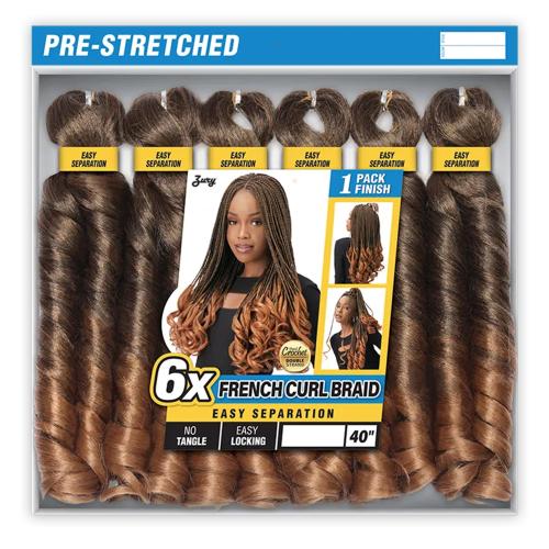 Zury 6x French Curl Braiding Hair Extensions “40 #Ginger 350