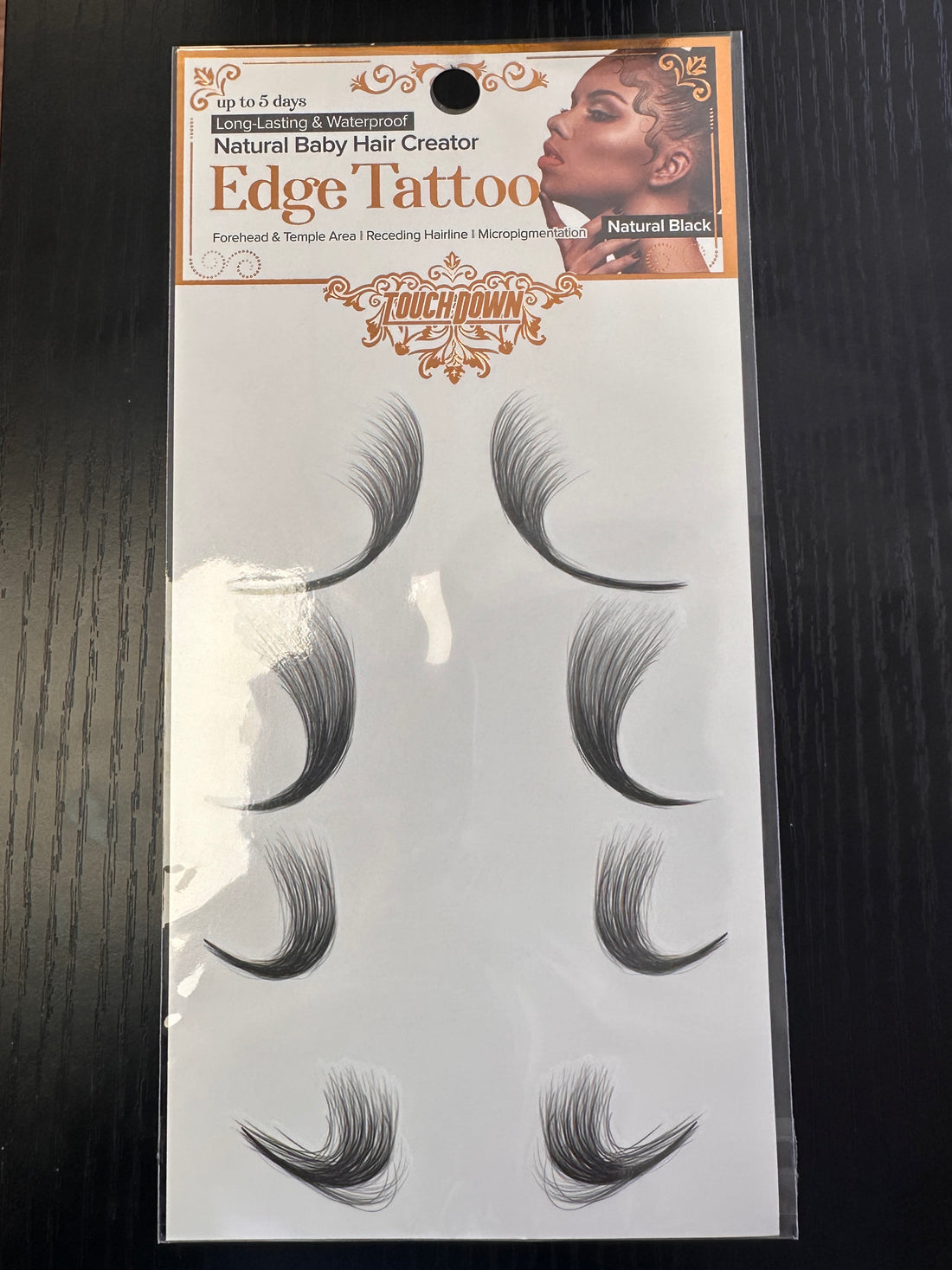 Hair Edge Tattoo Natural Black