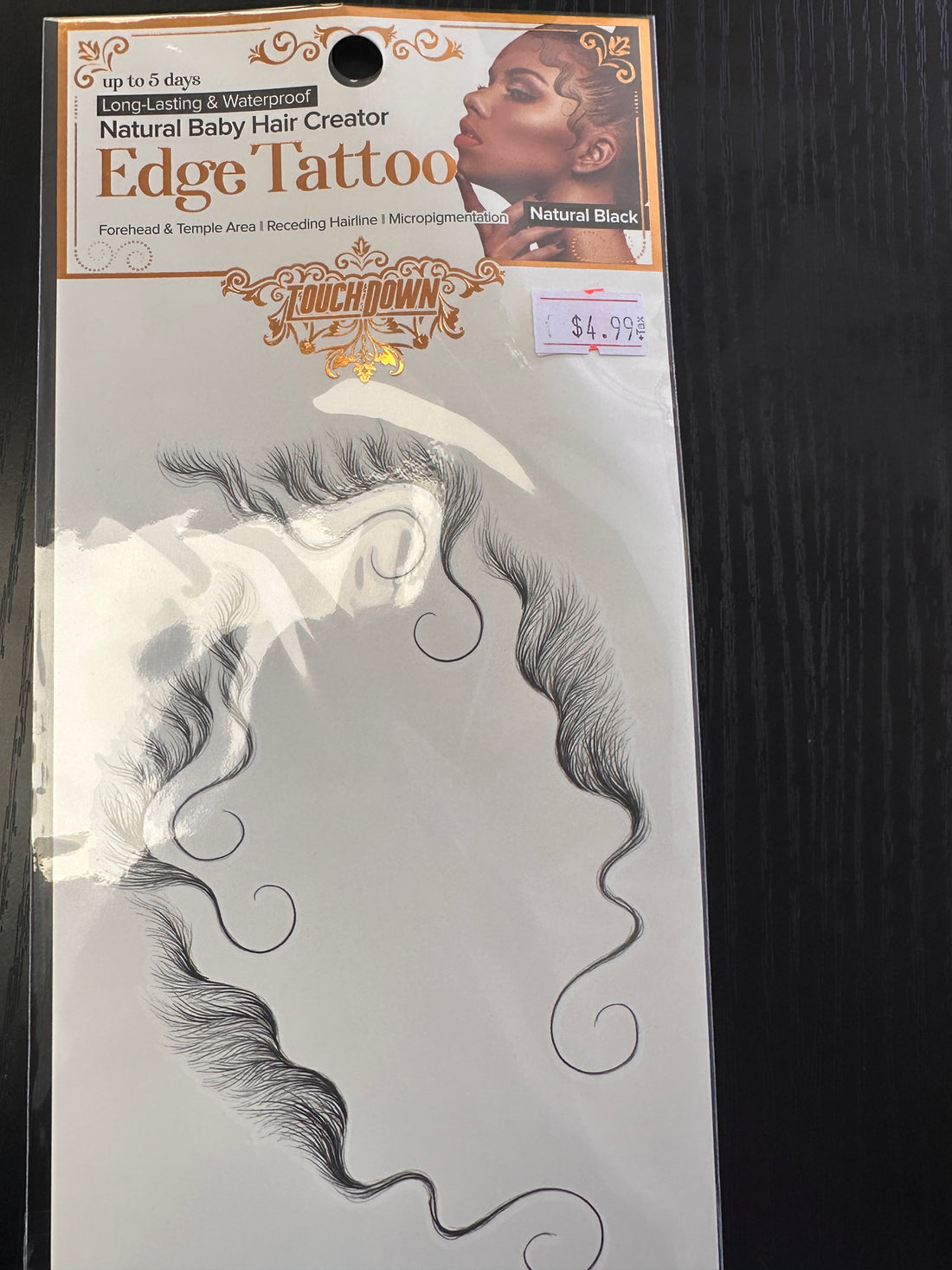 Hair Edge Tattoo Natural Black