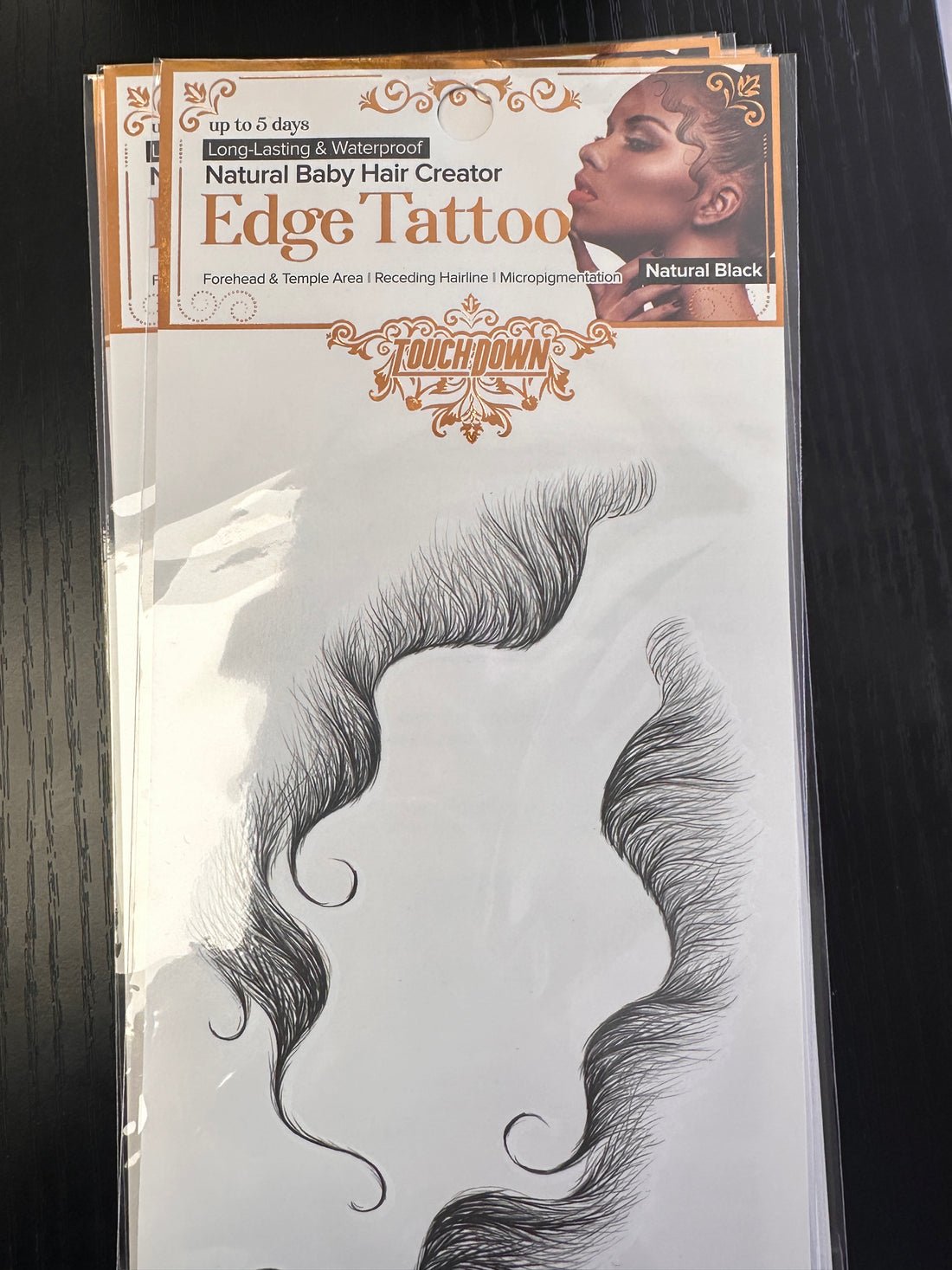 Hair Edge Tattoo Natural Black