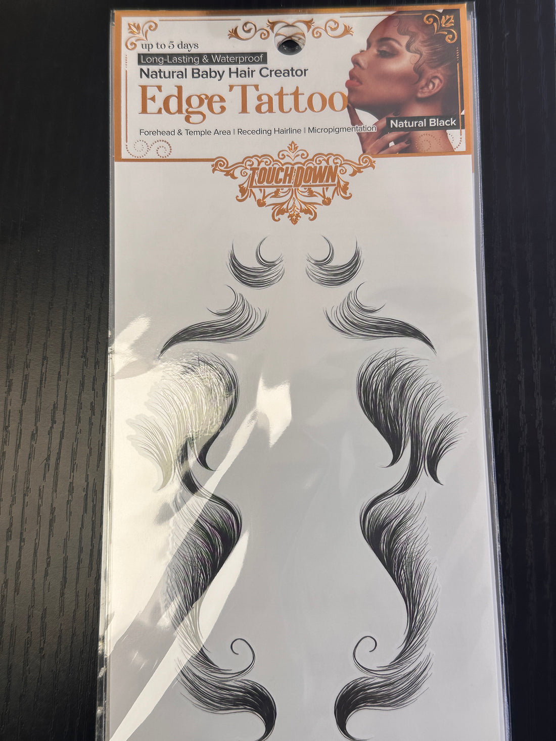 Hair Edge Tattoo Natural Black