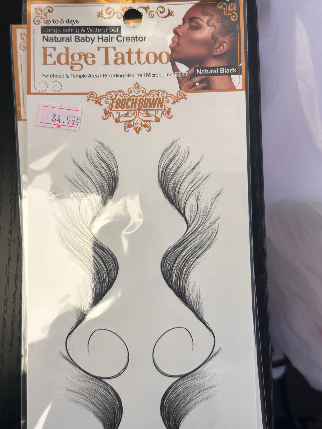 Hair Edge Tattoo Natural Black