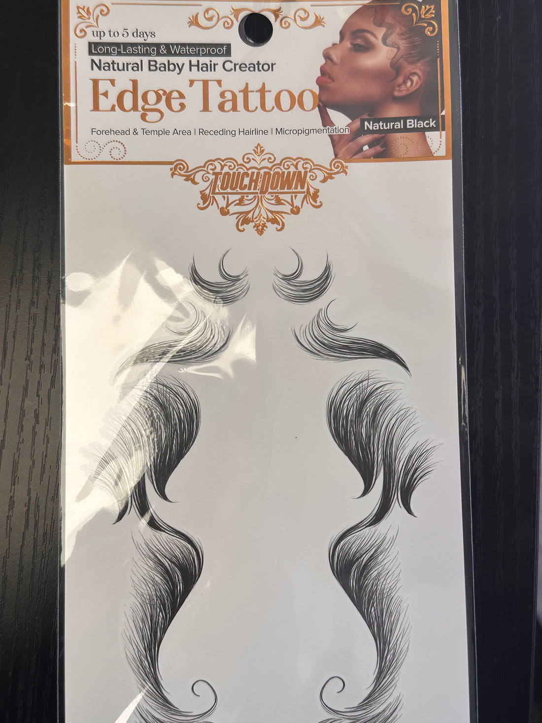 Hair Edge Tattoo Natural Black