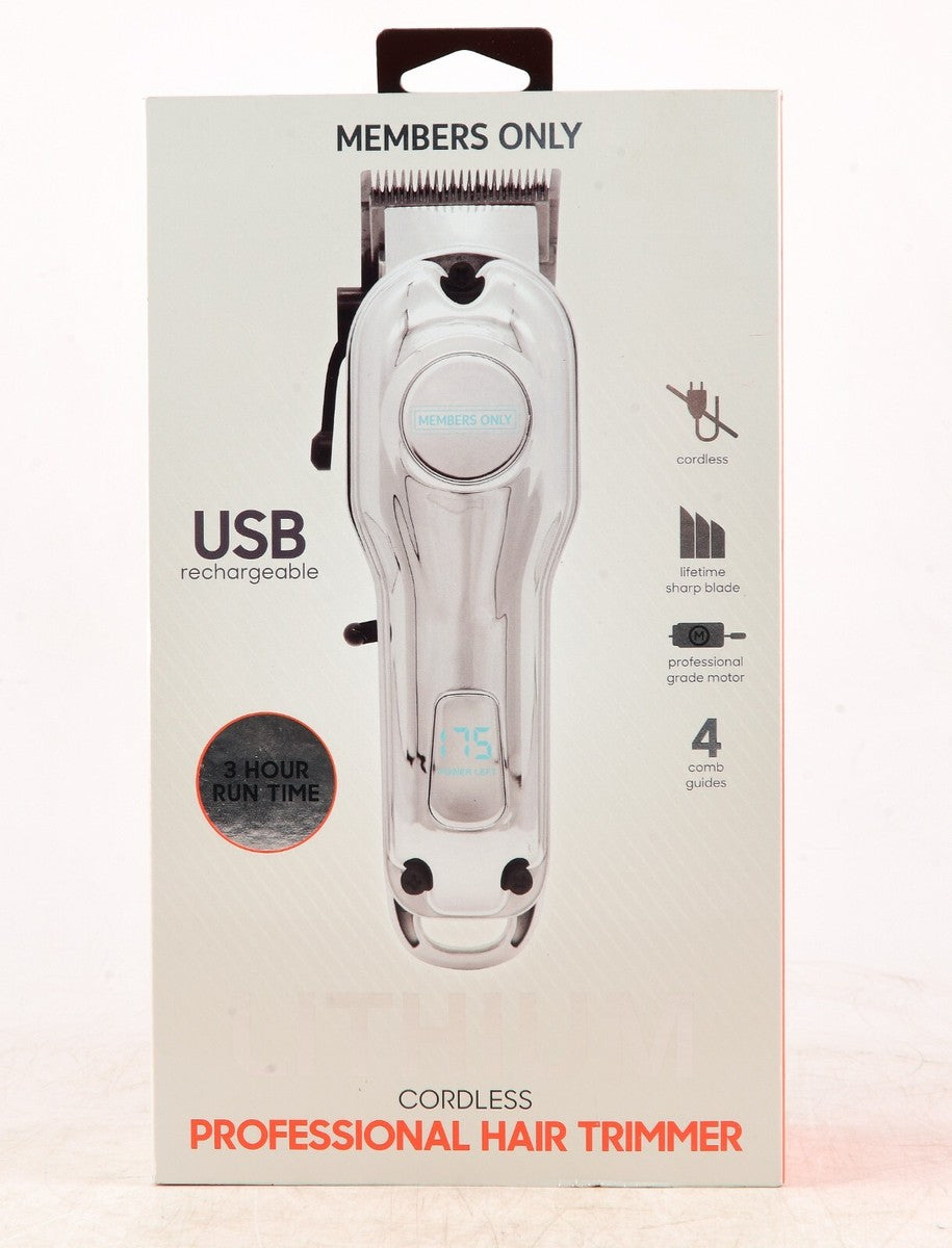 Members Only USB Rechargeable Lithium Cordless Hair Trimmer