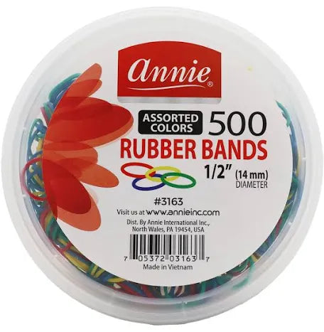 ANNIE #3163 RUBBER BANDS 500 CT ASST