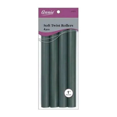 ANNIE #1215 SOFT TWIST ROLLERS 10" 1" DIA 4 CT DARK GREEN