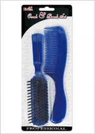 EDEN COMB SET HANDLE/PLASTIC BRUSH ASST #00817
