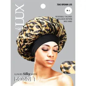 M&M LUX SILKY SATIN BONNET PATTERN REGULAR LEOPARD